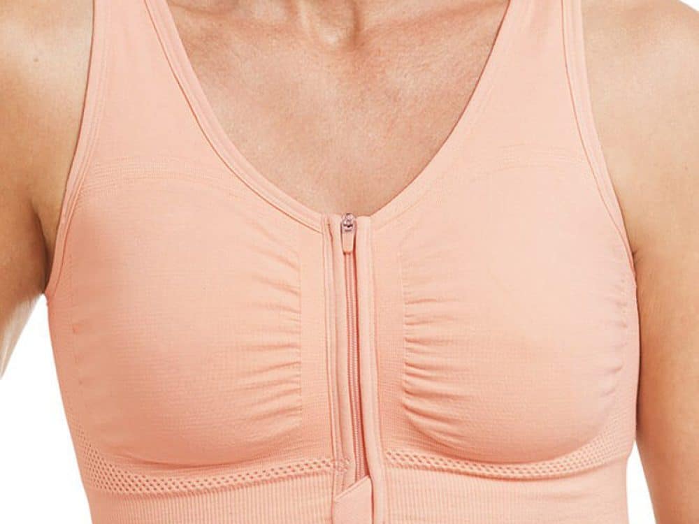 Emilia Seamless Surgical Bra by Amoena in pink