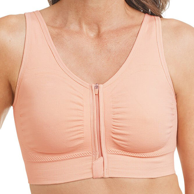 Emilia Seamless Surgical Bra by Amoena in pink