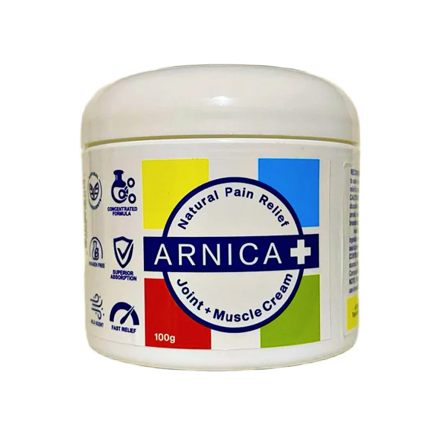 Arnica+ Joint and Muscle Natural Pain Relief Cream made in Canada 100 g