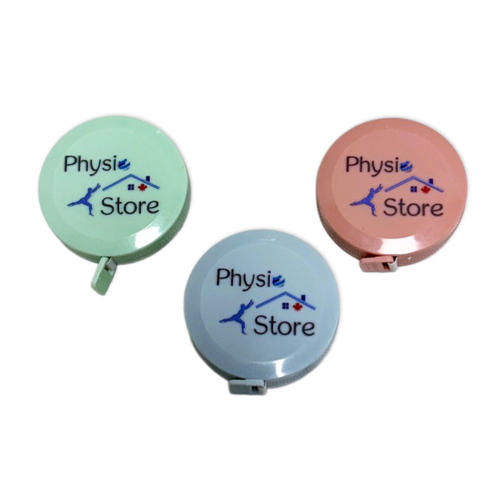 Physio Store flexible round tailor clothing measuring body waist soft ruler automatic tape measure colour green blue pink