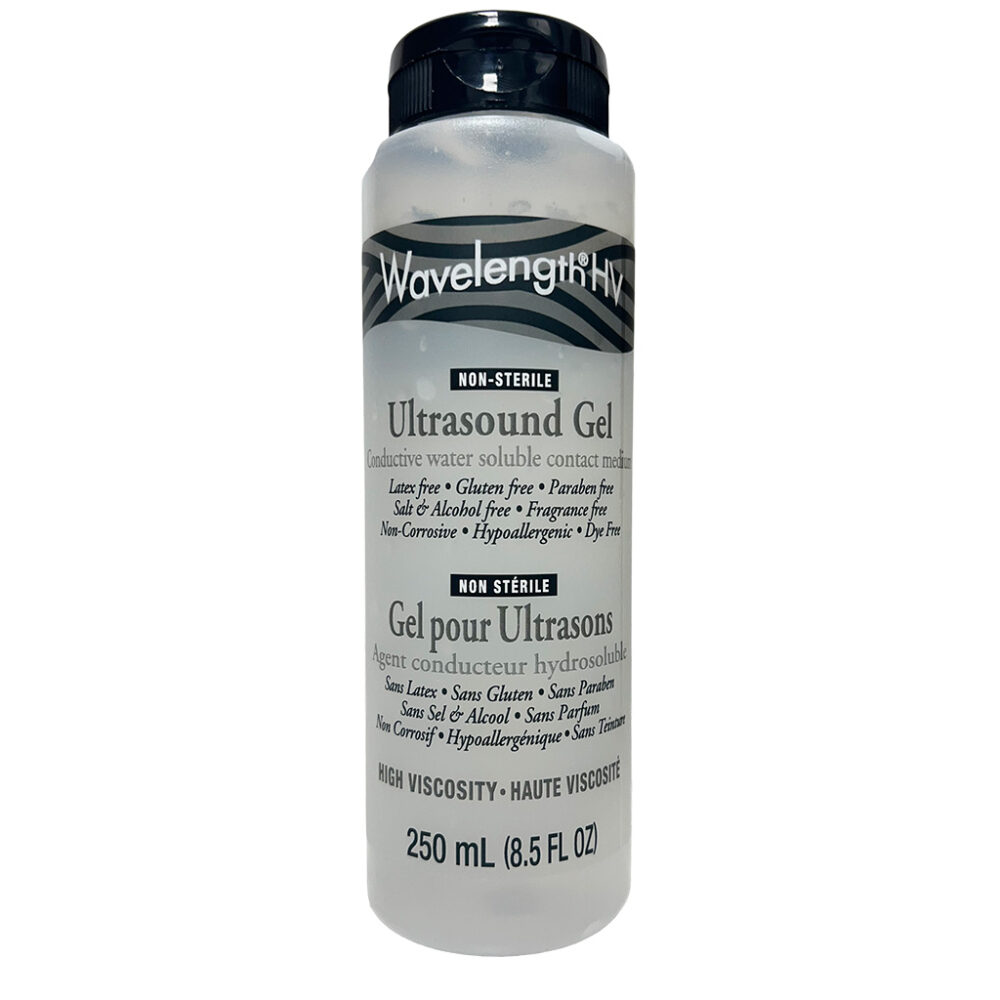 Wavelength HV High Viscosity Ultrasound Gel 250 ml bottle front