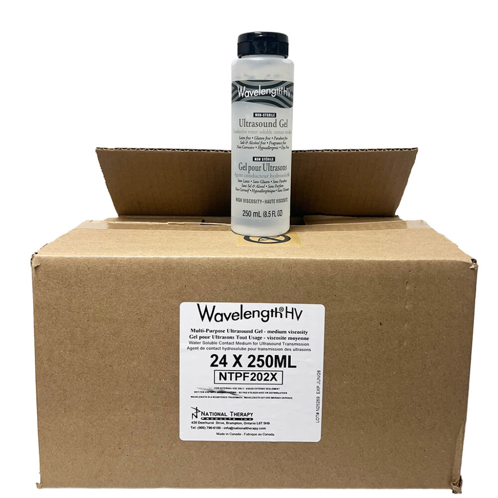 Wavelength LV Low Viscosity Ultrasound Gel 250 ml bottle x 24 pack NTPF202X