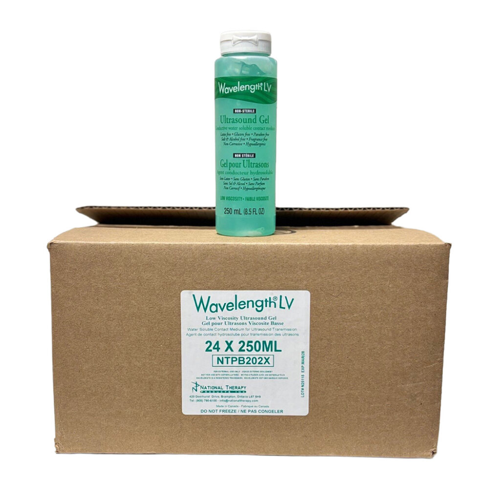 Wavelength LV Low Viscosity Ultrasound Gel 250 ml bottle x 24 pack NTPB202X